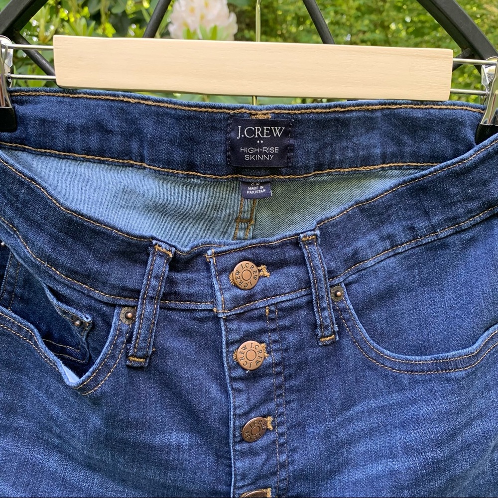 J CREW High-Rise Skinny Button Fly Jeans - Picture 5 of 10
